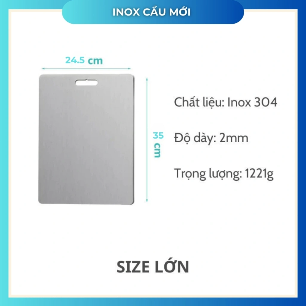 Inox 304: 35x24.5cm-Size L